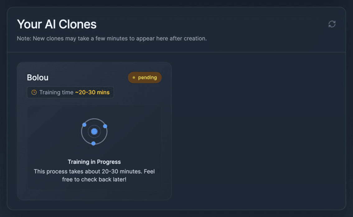 AI Clone Training Demo